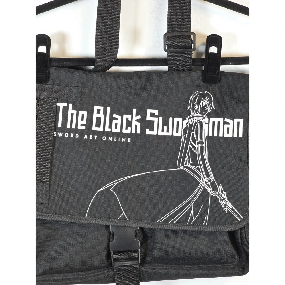 Sword Art Online Kirito Black Swordsman Anime Messenger Bag Cosplay Backpack